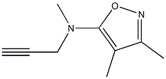 5-Isoxazolamine,N,3,4-trimethyl-N-2-propynyl-(9CI) Structure