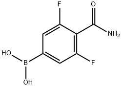 4-(Aminocarbonyl)-3,5-difluorophenylboronic acid Struktur