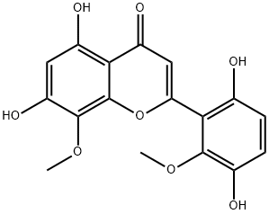 粘毛黄芩素 Ⅲ,92519-91-0,结构式