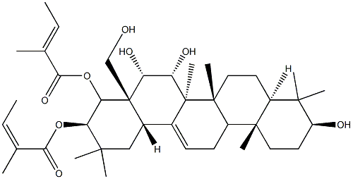 21, 22-二-O-当归酰基-R1-玉蕊醇 结构式