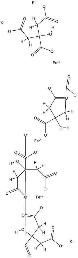 iron(3+) potassium 2-hydroxypropane-1,2,3-tricarboxylate(3:3:4) 结构式
