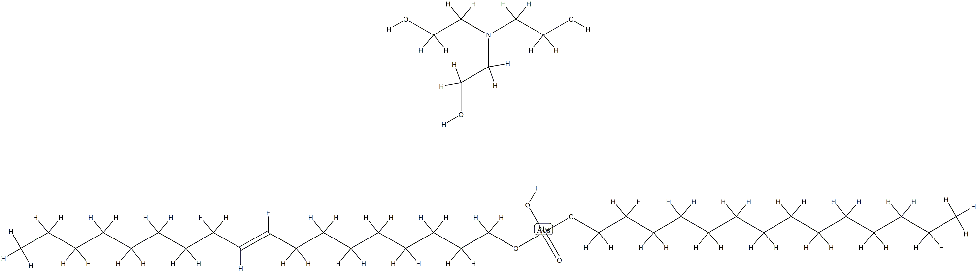 octadec-9-enyl tetradecyl hydrogen phosphate, compound with 2,2',2''-nitrilotriethanol (1:1) Structure