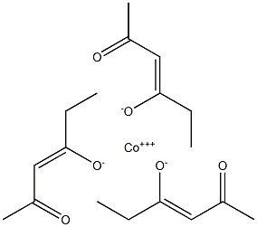 tris(hexane-2,4-dionato-O,O')cobalt Structure