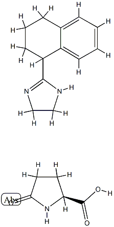 5-oxo-L-proline, compound with 4,5-dihydro-2-(1,2,3,4-tetrahydro-1-naphthyl)-1H-imidazole (1:1),93963-53-2,结构式