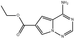 ETHYL 4-AMINOPYRROLO[2,1-F][1,2,4]TRIAZINE-6-CARBOXYLATE 化学構造式