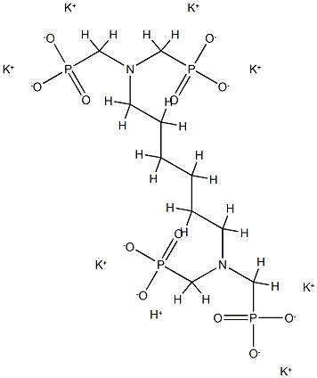 heptapotassium hydrogen [hexane-1,6-diylbis[nitrilobis(methylene)]]tetrakisphosphonate 结构式