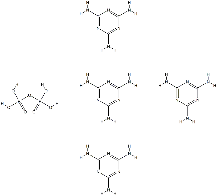 diphosphoric acid, compound with 1,3,5-triazine-2,4,6-triamine (1:4) Structure