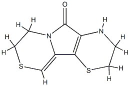 2H,5H-Pyrrolo[2,1-c:3,4-b]bis[1,4]thiazin-5-one,  3,4,7,8-tetrahydro- 结构式