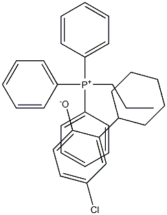 トリフェニルプロピルホスホニウム・4-クロロ-2-シクロヘキシルフェノラート 化学構造式