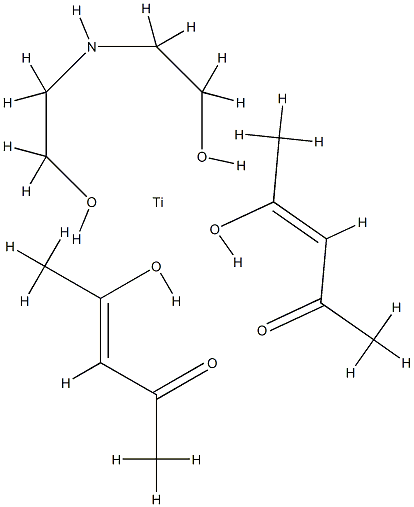 [[2,2'-iminobis[ethanolato]](2-)-N,O,O']bis(pentane-2,4-dionato-O,O')titanium 结构式