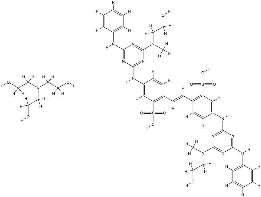 94277-48-2 4,4'-bis[[6-anilino-4-[(2-hydroxyethyl)methylamino]-1,3,5-triazin-2-yl]amino]stilbene-2,2'-disulphonic acid, compound with 2,2',2''-nitrilotriethanol