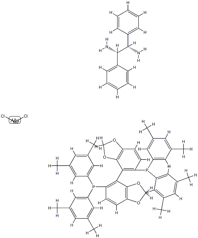 RuCl2[(S)-dm-segphos(regR)][(S,S)-dpen] 化学構造式