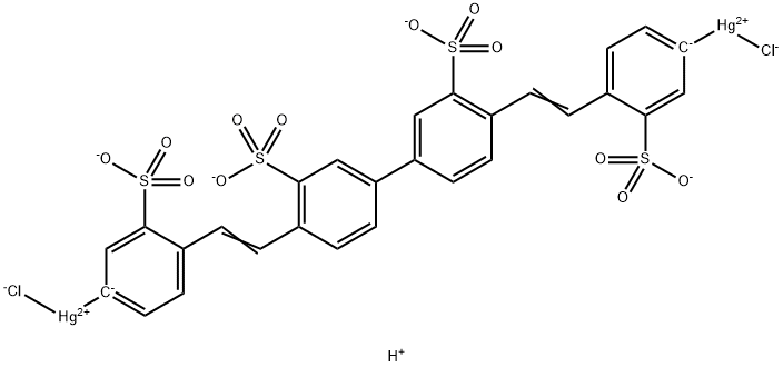 4',4'-dichloromercuric-2,2,2',2'-bistilbene tetrasulfonic acid Structure
