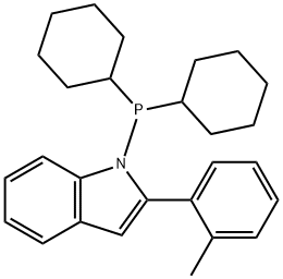 N-(dicyclohexylphosphino)-2-(2μ-methylphenyl)-1H-indole Structure