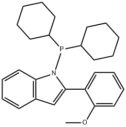 N-(Dicyclohexylphosphino)-2-(2′-methoxyphenyl)indole Structure