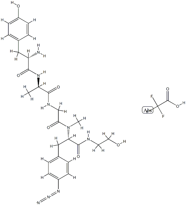 tyrosyl-alanyl-glycyl-(4-azidomethylphenylalanyl)-glycine-OH Structure