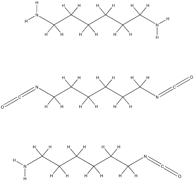 1,6-己二胺与1,6-二异氰酸根合己烷和6-异氰酸根合-1-己胺的聚合物, 95566-42-0, 结构式