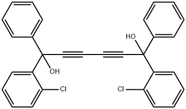 (-)-1,6-双(2-氯苯基)-1,6-二苯基-2,4-己二炔-1,6-二醇 结构式