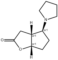 2H-Cyclopenta[b]furan-2-one,hexahydro-4-(1-pyrrolidinyl)-,(3a-alpha-,4-alpha-,6a-alpha-)-(9CI) Struktur