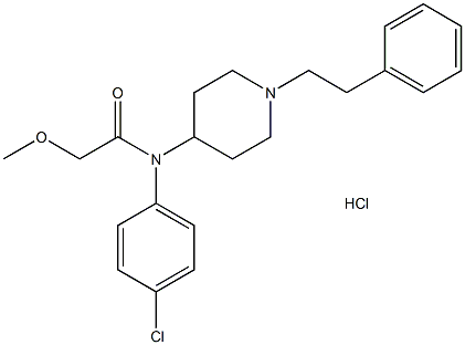 para-chloro Methoxyacetyl fentanyl (hydrochloride) 化学構造式