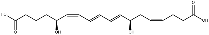 18-carboxy-19,20-dinorleukotriene B4, 102674-12-4, 结构式