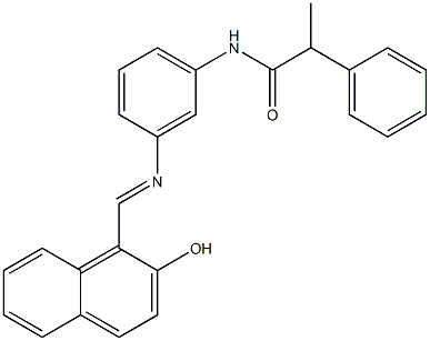N-[3-[[(2-Hydroxy-1-naphthalenyl)methylene]amino]phenyl]-α-methylbenzeneacetamide Structure
