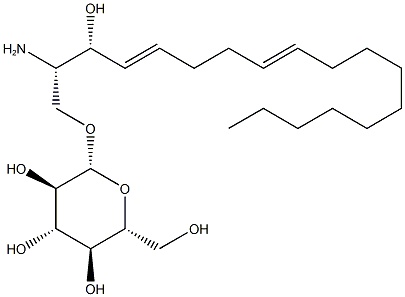 1--D-Glucosylsphingadienine (d18:2 (4E,8E)),114200-59-8,结构式