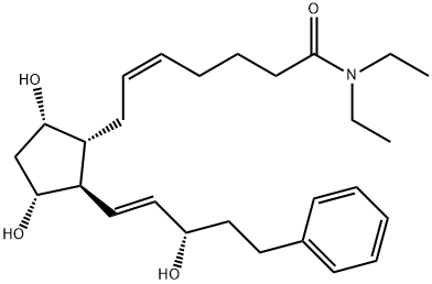 17-phenyl trinor Prostaglandin F2α diethyl amide, 1176637-26-5, 结构式