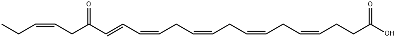 17-keto-4(Z),7(Z),10(Z),13(Z),15(E),19(Z)-Docosahexaenoic Acid 化学構造式