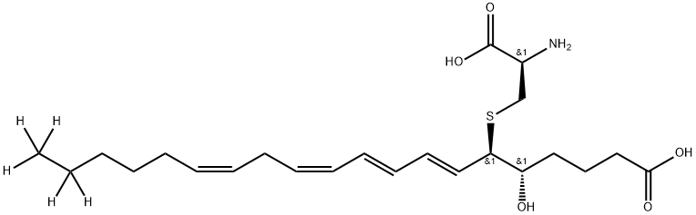 Leukotriene E4-d5, 1240398-14-4, 结构式