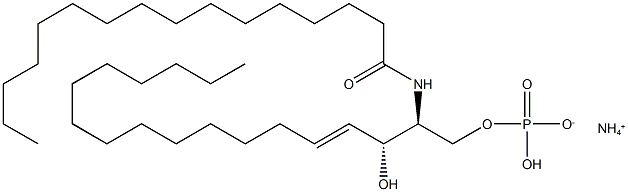 C16 Ceramide-1-phosphate (d18:1/16:0) (ammonium salt), 1246303-22-9, 结构式
