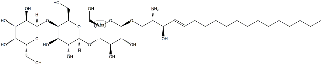 ALPHA-D-GAL-[1->4]-BETA-D-GAL-[1->4]-BETA-D-GLC-1->O-SPHINGOSINE Struktur