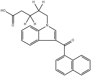 JWH 018 N-pentanoic acid metabolite-d4 Struktur