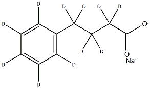 苯丁酸-D11钠盐, 1392208-11-5, 结构式
