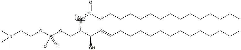 13C C16 Sphingomyelin (d18:1/16:0),144236-99-7,结构式