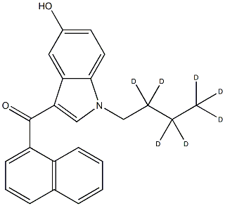JWH 073 5-hydroxyindole metabolite-d7, 1630022-99-9, 结构式
