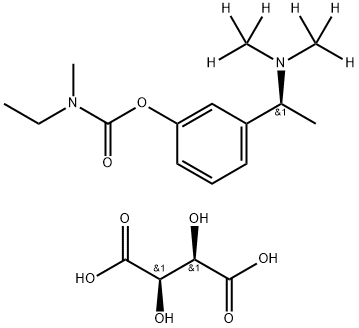 (R)-卡巴拉汀酒石盐酸-D6, 194930-00-2, 结构式