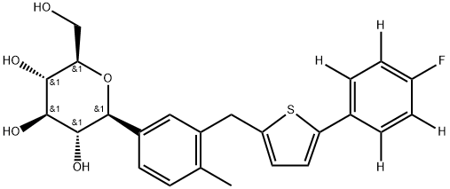 Canagliflozin D4 化学構造式
