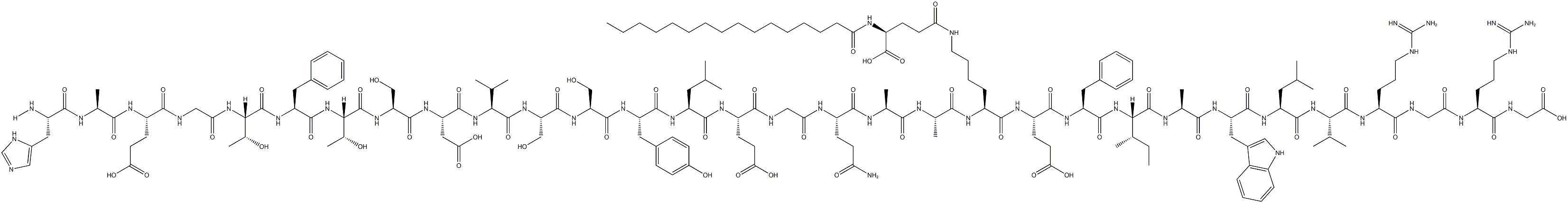 利拉鲁肽,204656-20-2,结构式