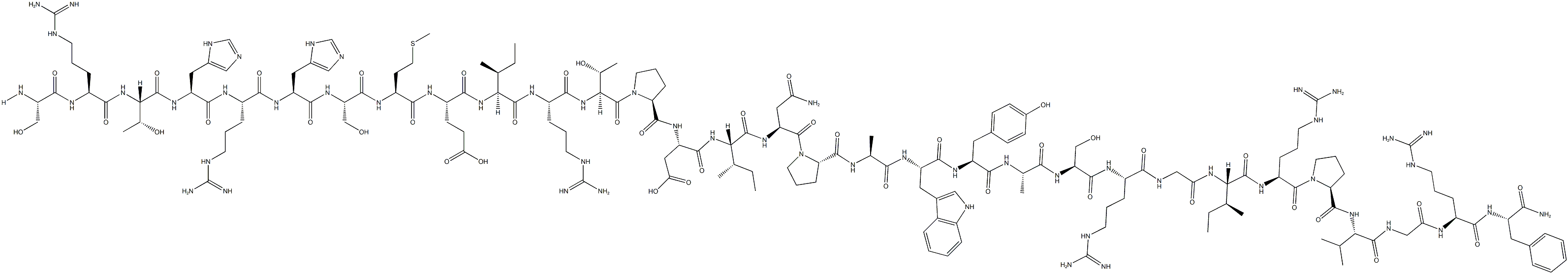 H-SER-ARG-THR-HIS-ARG-HIS-SER-MET-GLU-ILE-ARG-THR-PRO-ASP-ILE-ASN-PRO-ALA-TRP-TYR-ALA-SER-ARG-GLY-ILE-ARG-PRO-VAL-GLY-ARG-PHE-NH2, 215510-22-8, 结构式