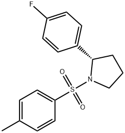 PYRROLIDINE, 2-(4-FLUOROPHENYL)-1-[(4-METHYLPHENYL)SULFONYL]-, (2S)-,298690-60-5,结构式