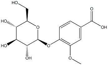 香草酸-4-Β-D-葡萄糖苷, 32142-31-7, 结构式