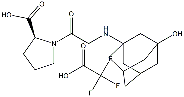 Vildagliptin Carboxy Acid Metabolite Trifluoroacetate 化学構造式