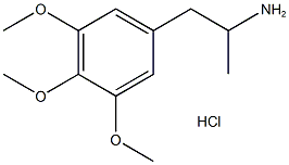 3,4,5-トリメトキシ-α-メチルベンゼンエタンアミン·塩酸塩 化学構造式