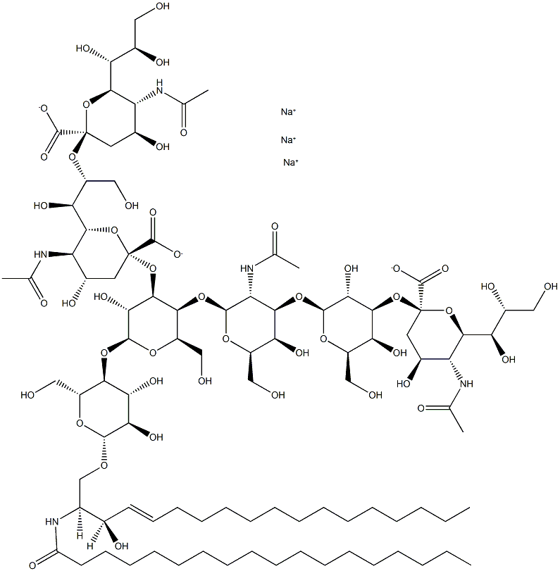 三唾液酸神经节甘酯GT1B,59247-13-1,结构式