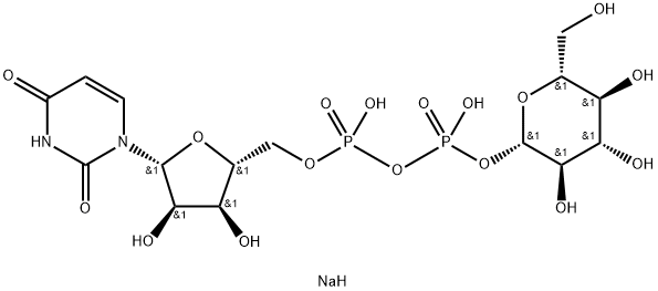UDP--D-Glucose (sodium salt), 7333-33-7, 结构式