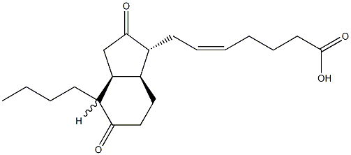 11-deoxy-15-keto-13,14-dihydro-11 beta,16-cycloprostaglandin E2, 74158-09-1, 结构式
