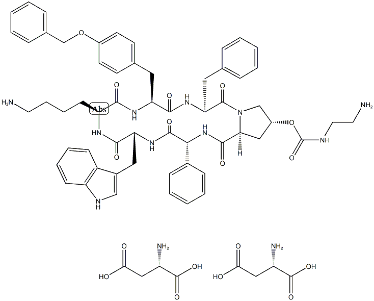 Pasireotide (aspartate) 结构式