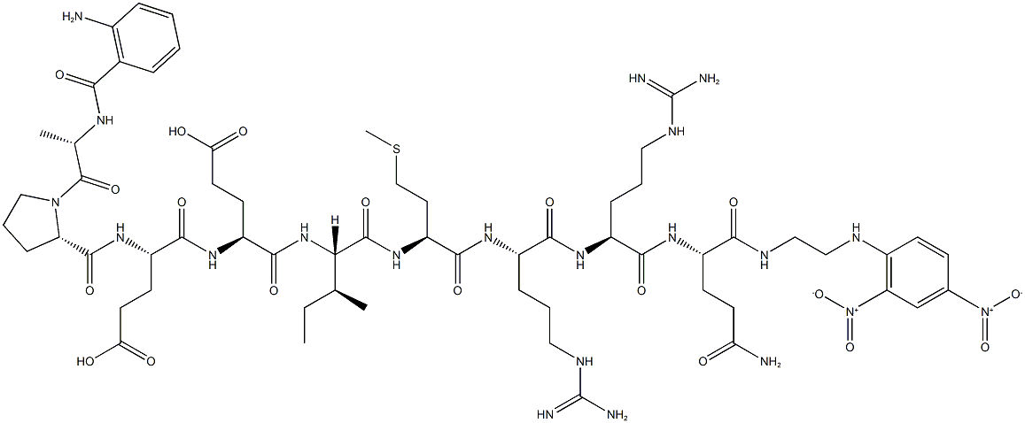 Abz-Ala-Pro-Glu-Glu-Ile-Met-Arg-Arg-Gln-EDDnp, 824405-61-0, 结构式