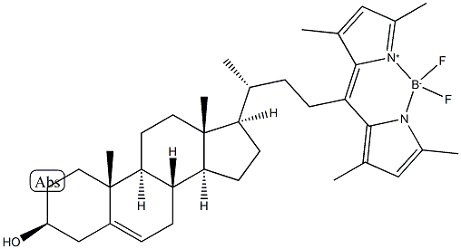 23-(dipyrroMetheneboron difluoride)-24-norcholesterol Struktur